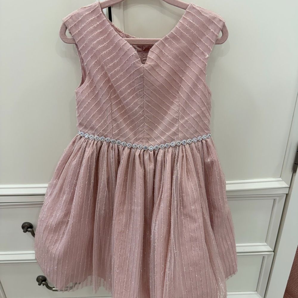 Pippa & Julie Pink Textured Formal Dress